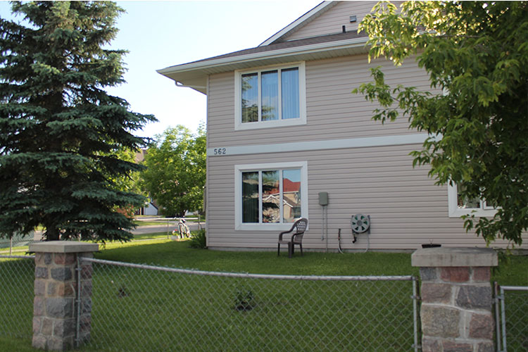 View of the side yard for 562-11th St