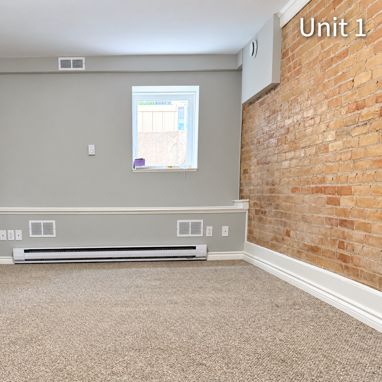 Polished Apartment Interior With Exposed Brick